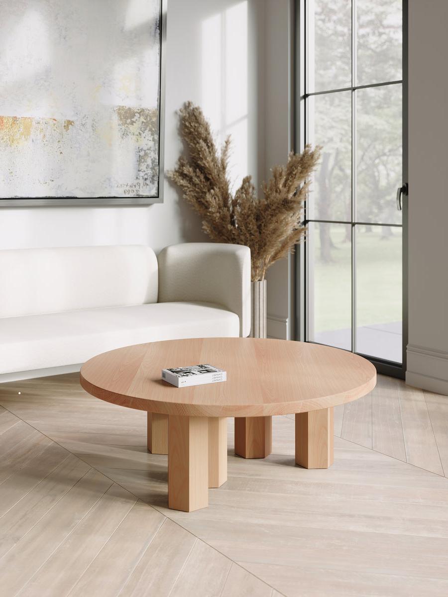 coffee table wood round